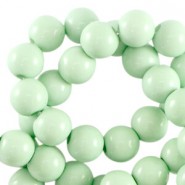 Acrylic beads 8mm round Shiny Soft turquoise green